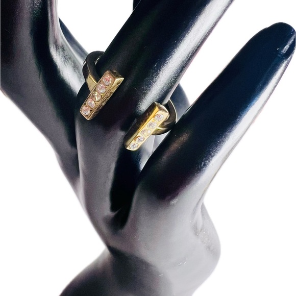 Kate Spade Raise the Bar Gold Plated Pave Style Ring in Sz 5-6 Like New - Picture 9 of 10